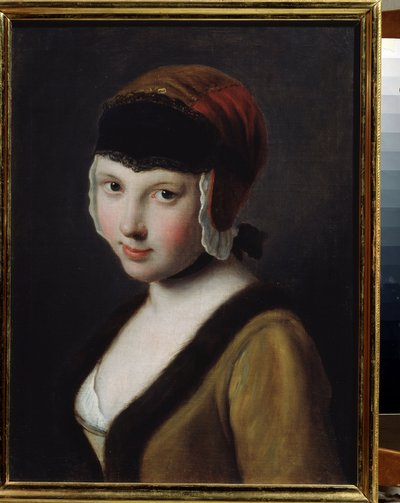 A Girl with a Black Mask by Pietro Antonio Rotari